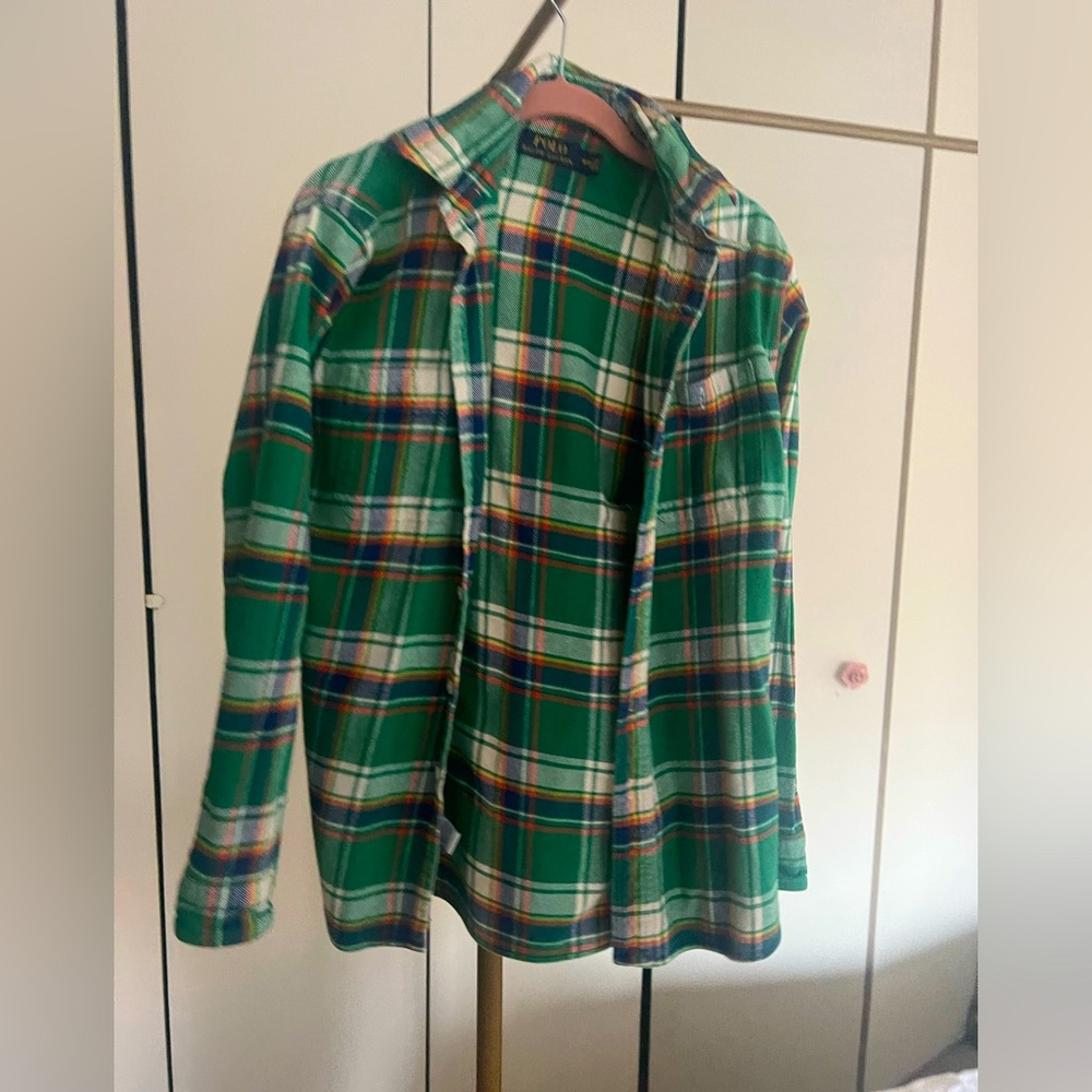 Ralph Lauren flannel. Men’s size small. Green plaid.